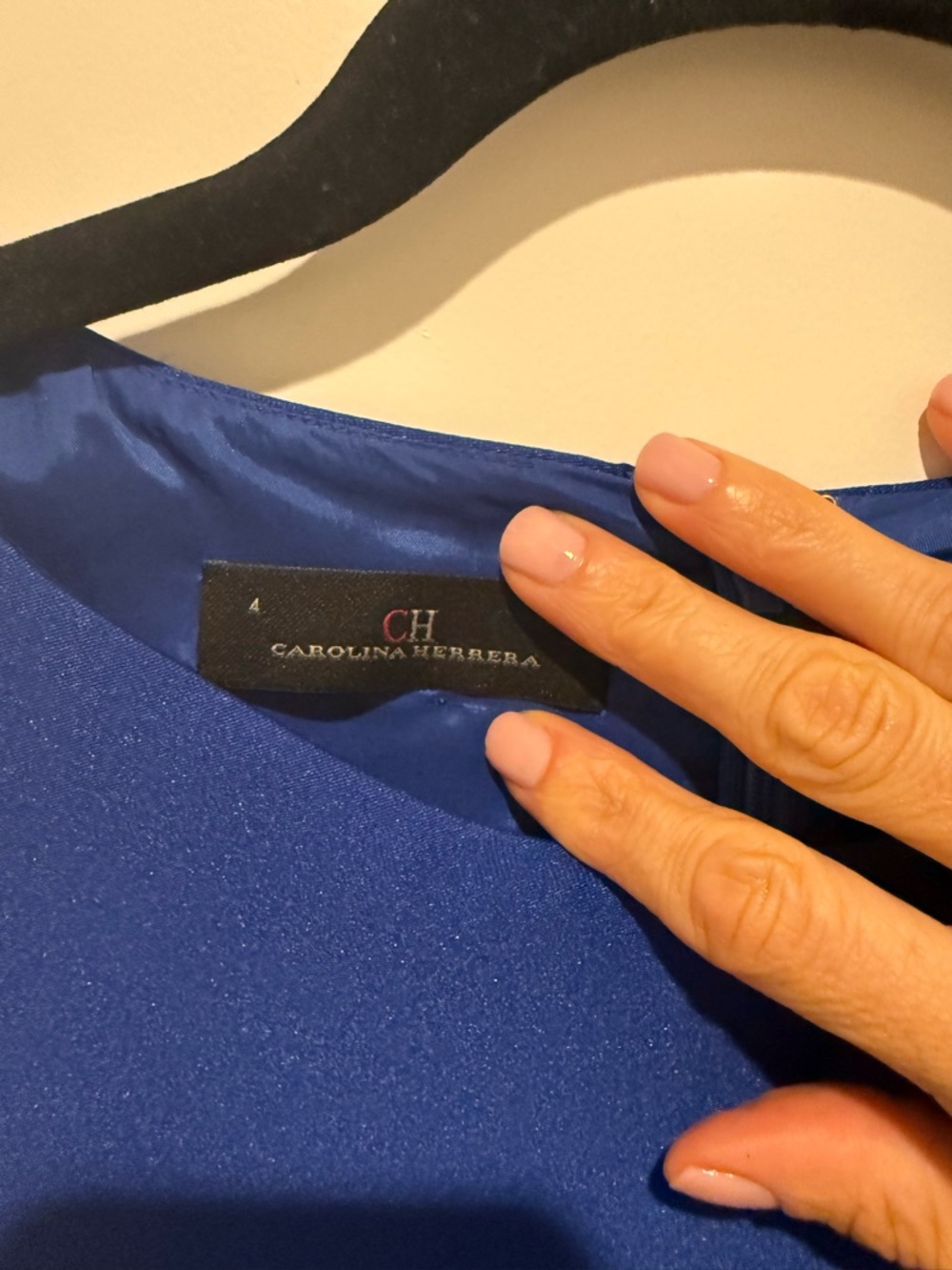 Carolina Herrera Sleek Boatneck Midi Dress in Cobalt - Picture 5 of 6